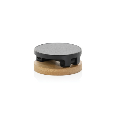 Logotrade corporate gift picture of: Magmount RCS recycled plastic and bamboo phone stand