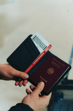 Logotrade promotional giveaways photo of: Trackmate RCS rpolyester passport holder worldwide locating