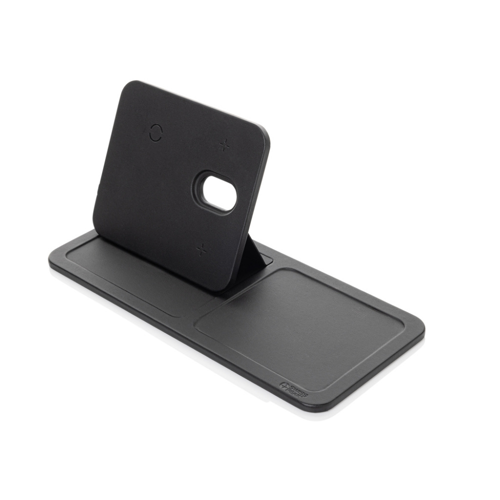 Logotrade corporate gifts photo of: Swiss Peak 3 in 1 RCS recycled PU wireless charger desk tray