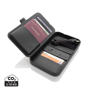 Logotrade business gift image of: Swiss Peak RCS recycled travel case with 3 in 1 charger