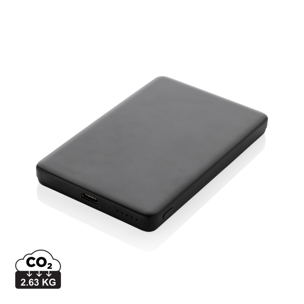 Logo trade promotional gifts image of: Orion RCS recycled aluminum 5000 mah 5W magnetic powerbank