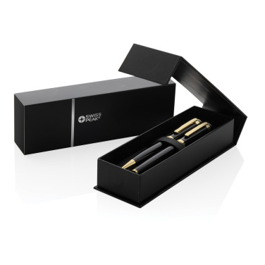 Logo trade advertising products image of: Swiss Peak Luca RCS recycled brass deluxe pen set
