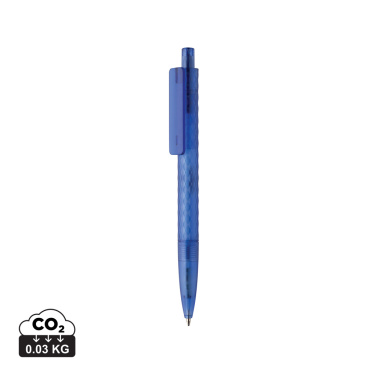 Logo trade corporate gifts image of: X3 GRS recycled PC plastic pen frosted