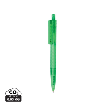 Logo trade advertising products image of: X3 GRS recycled PC plastic pen frosted