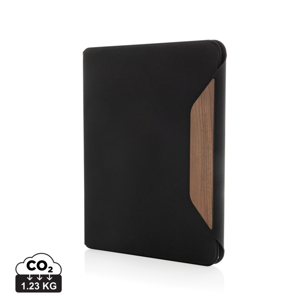 Logo trade advertising products picture of: Teri AWARE™ RPET and walnut A4 portfolio