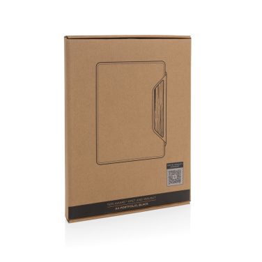 Logotrade business gift image of: Teri AWARE™ RPET and walnut A4 portfolio
