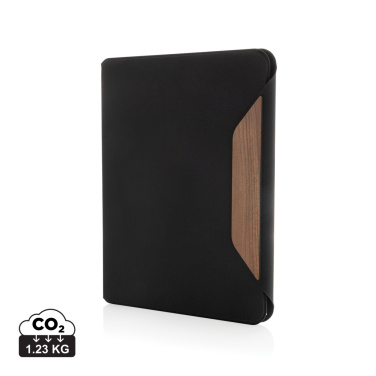 Logotrade promotional product image of: Teri AWARE™ RPET and walnut A4 portfolio