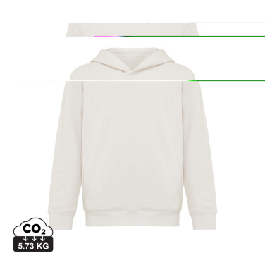 Logo trade promotional merchandise picture of: Iqoniq Yengo kids recycled cotton hoodie with sidepockets