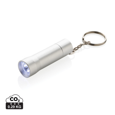 Logo trade promotional merchandise picture of: Flash RCS recycled aluminium keychain torch