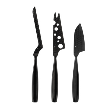 Logotrade promotional item image of: BOSKA Cheese Knife Set Monaco+ Black