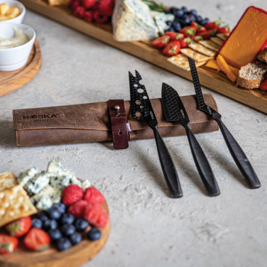 Logotrade promotional products photo of: BOSKA Cheese Knife Set Monaco+ Black