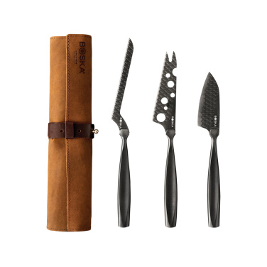 Logotrade promotional merchandise photo of: BOSKA Cheese Knife Set Monaco+ Black