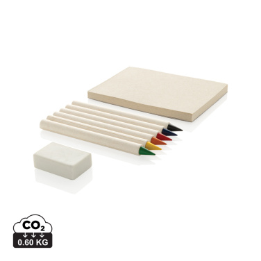 Logo trade corporate gifts image of: Micki GRS infinity 6pc coloring pencil set with notepad