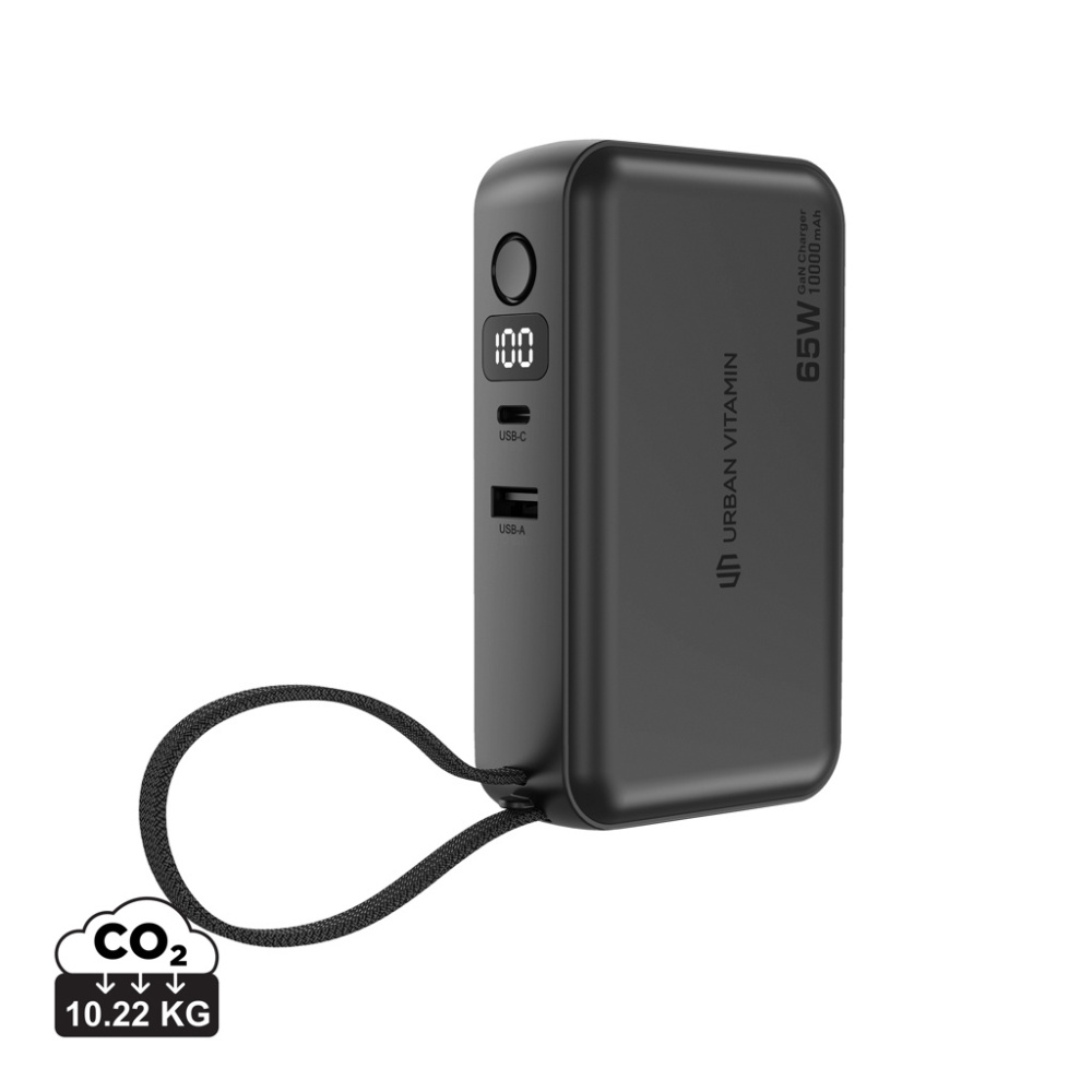 Logo trade promotional items picture of: Urban Vitamin Eureka hybrid GANcharger 10000mah powerbank65W