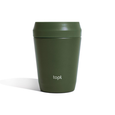 Logo trade promotional items image of: Topl Recycled Steel To Go Tumbler Patented 360 Lid 235ml