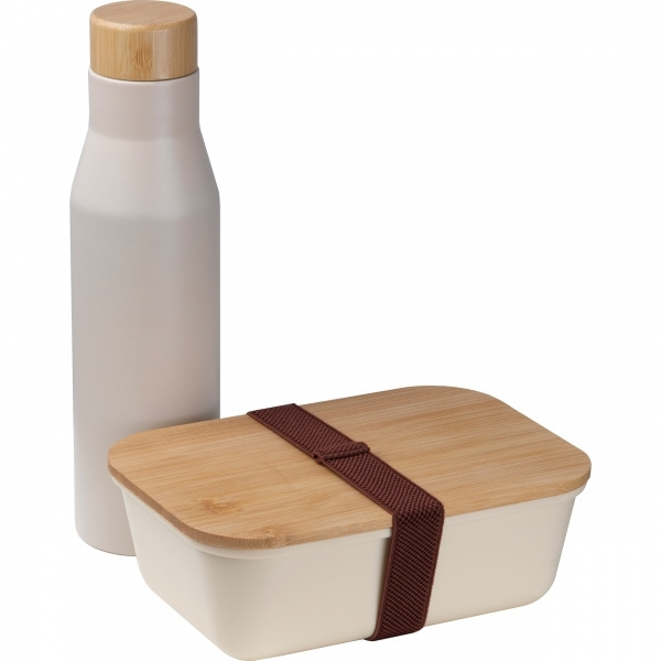 Logotrade promotional product picture of: Set Lunchbox with stainless steel bottle Toronto