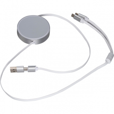 Logotrade advertising products photo of: Charging cable made from recycled aluminum Ostend