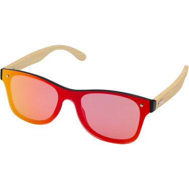 Logo trade promotional products image of: Tan sunglasses with bamboo temples