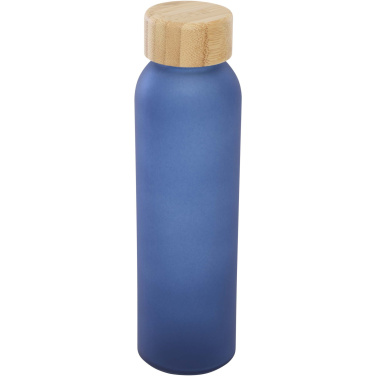 Logotrade corporate gifts photo of: Lume 500 ml matte soda lime glass bottle with bamboo lid