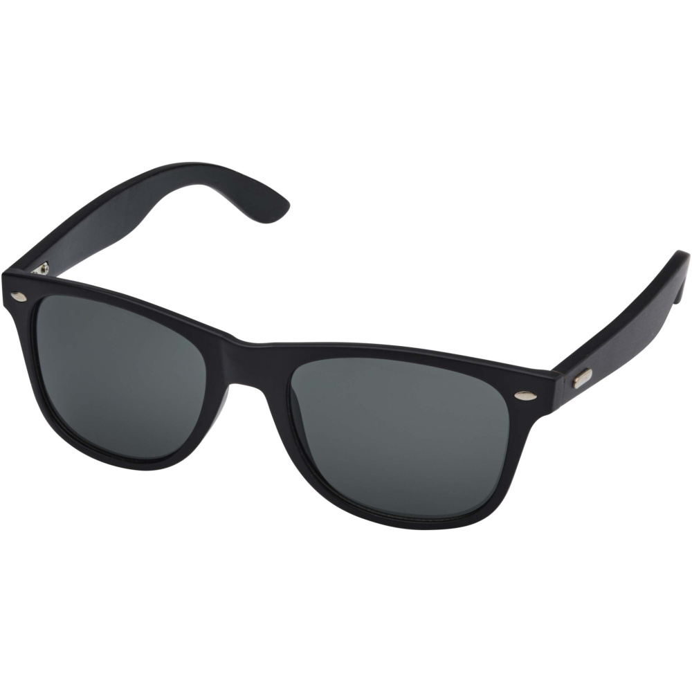 Logo trade promotional product photo of: Arlo bamboo sunglasses with black coating