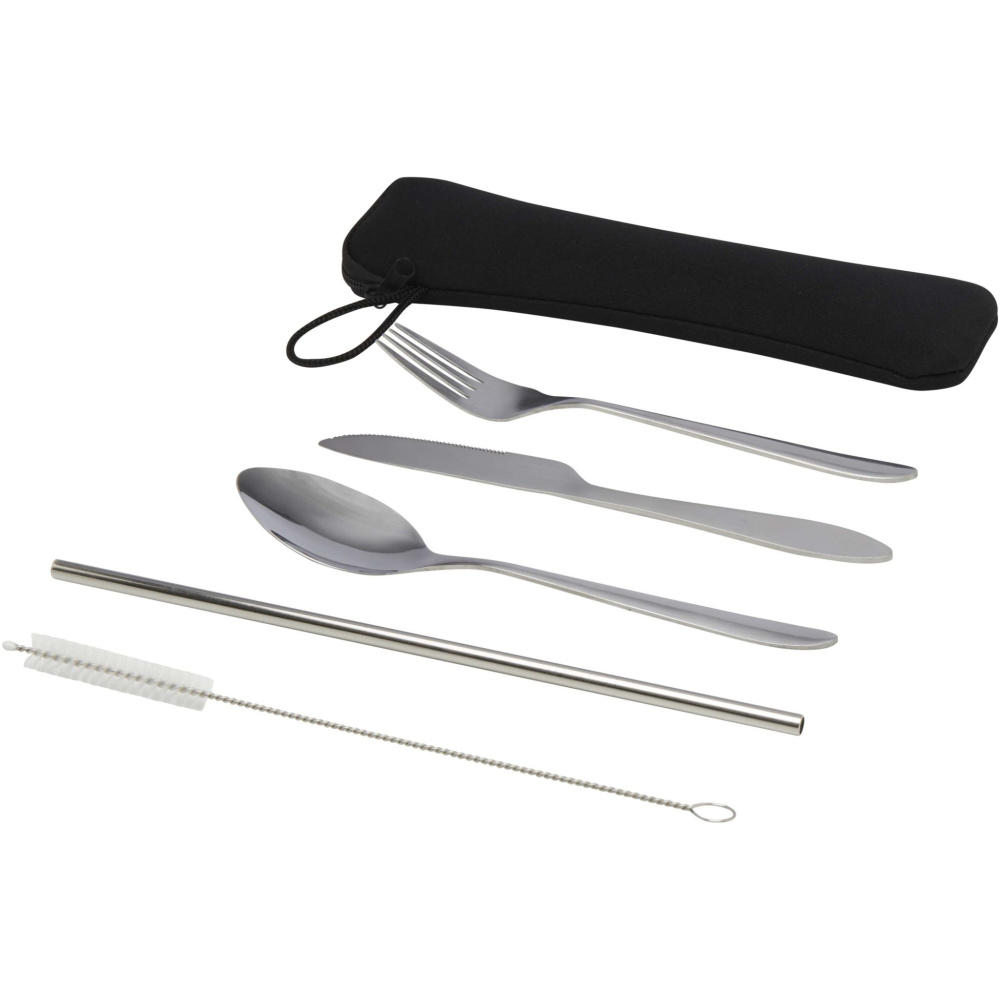 Logo trade promotional items image of: Sheen 5-piece stainless steel cutlery set