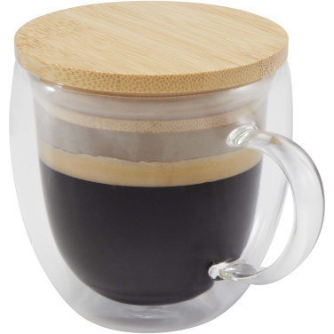 Logo trade advertising products picture of: Lenora 250 ml glass cup with bamboo lid