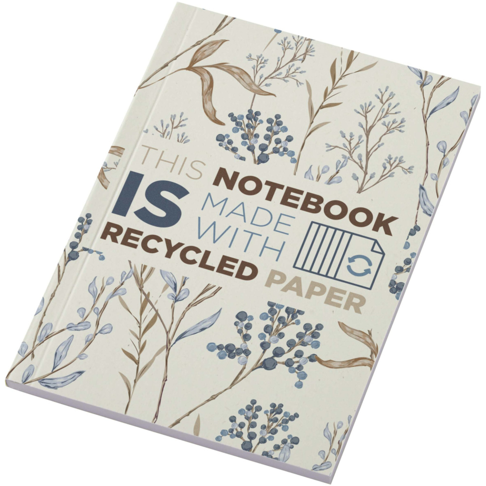 Logo trade promotional products image of: Novella Austen A6 recycled soft cover notebook - 50 sheets