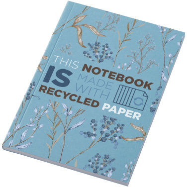 Logo trade promotional giveaways image of: Novella Austen A6 recycled soft cover notebook - 50 sheets