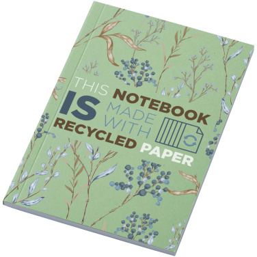 Logo trade corporate gifts picture of: Novella Austen A6 recycled soft cover notebook - 50 sheets