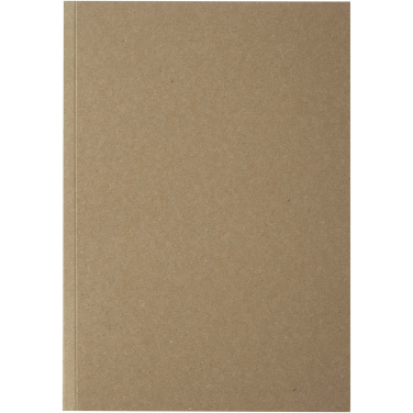 Logo trade promotional products image of: Novella Austen A5 recycled soft cover kraft notebook - 100 sheets