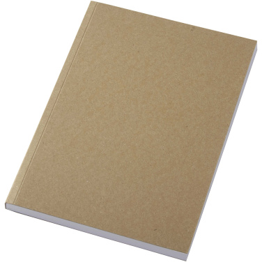 Logo trade promotional gifts image of: Novella Austen A5 recycled soft cover kraft notebook - 100 sheets