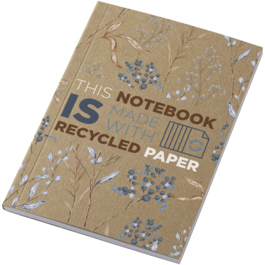 Logo trade advertising product photo of: Novella Austen A6 recycled soft cover kraft notebook - 50 sheets