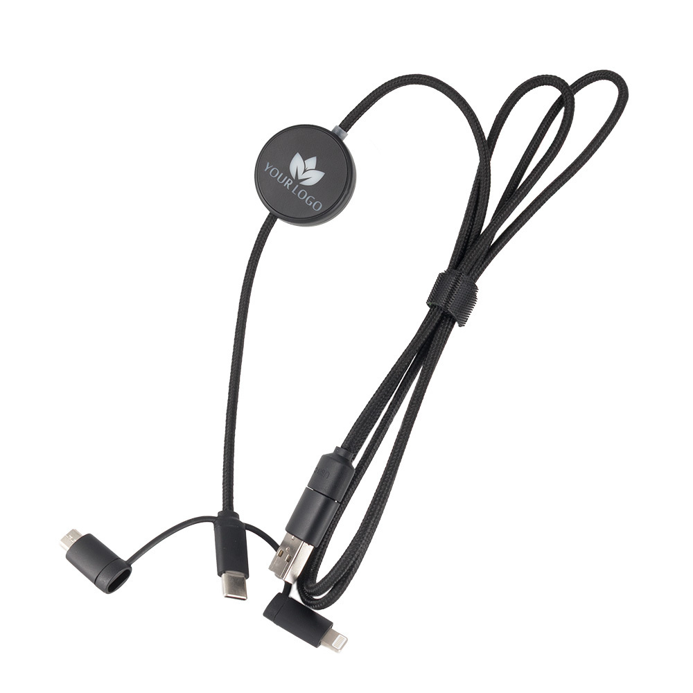Logotrade advertising product image of: Cable 4in1 with illuminated logo - LH-ZM02