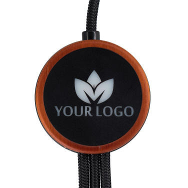 Logo trade advertising products image of: Cable 3in1 with illuminated logo - LH-ZM04