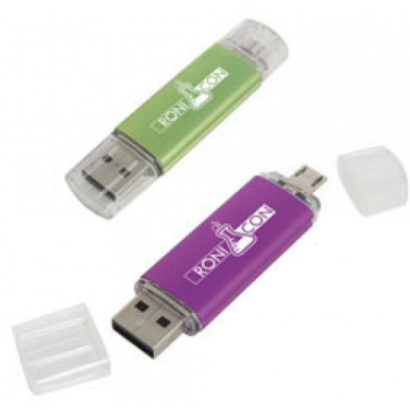 Logotrade corporate gift image of: Metal and plastic OTG USB stick