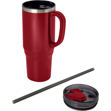 Logo trade advertising products picture of: Melbourne 1200 ml RCS certified insulated tumbler with straw