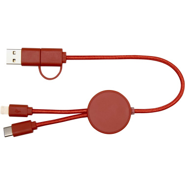 Logo trade promotional gifts picture of: Citala 5-in-1 recycled plastic 30 cm data sync and 27W fast charge cable
