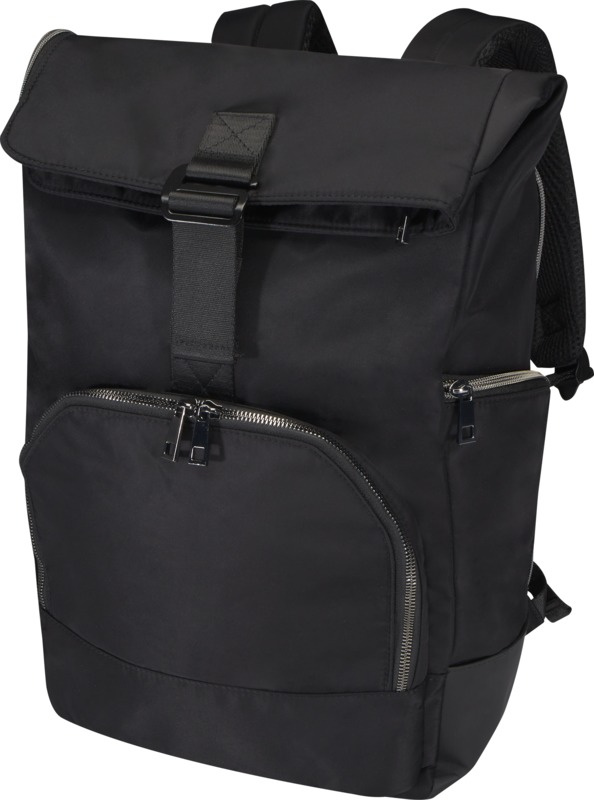 Logo trade promotional product photo of: Rhine 15” GRS recycled rolltop backpack 18L