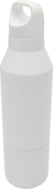 Logo trade promotional gifts image of: Odessy 600 ml RCS certified recycled stainless steel insulated bottle with 300 ml cup