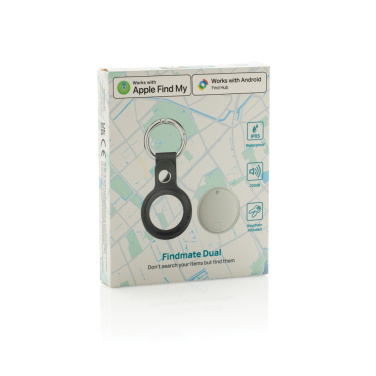 Logo trade advertising products picture of: Findmate Dual RCS recycled plastic item finder IPX 5