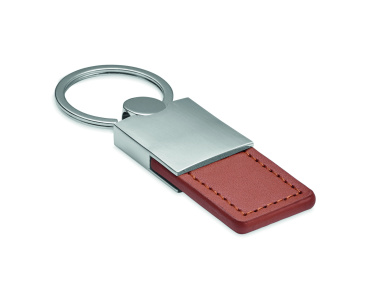 Logo trade promotional gifts image of: PU and metal key ring Helsinki