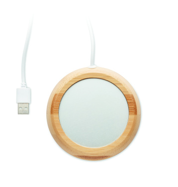 Logotrade promotional giveaways photo of: Bamboo mug warmer with USB