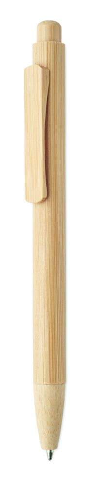 Logo trade promotional giveaways image of: Bamboo automatic ball pen