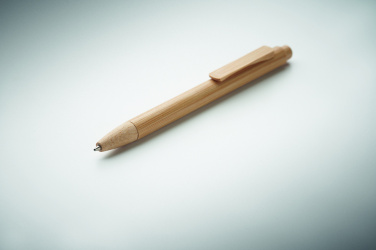 Logo trade promotional item photo of: Bamboo automatic ball pen