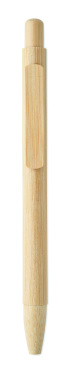 Logo trade advertising products image of: Bamboo automatic ball pen