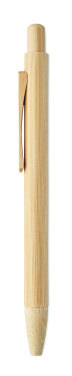 Logo trade promotional giveaway photo of: Bamboo automatic ball pen