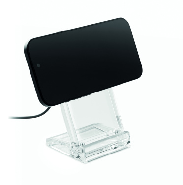 Logo trade promotional merchandise image of: Acrylic wireless charger 15W