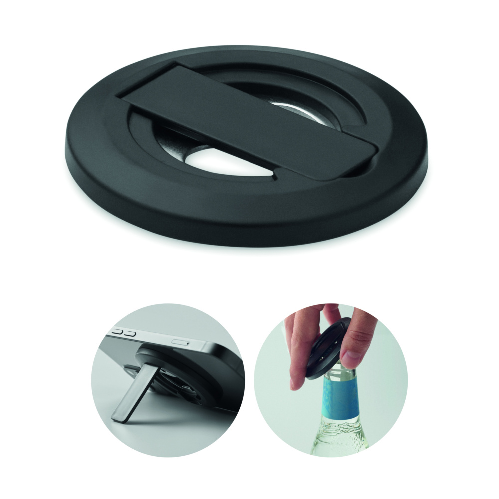 Logo trade promotional products image of: Phone holder and bottle opener