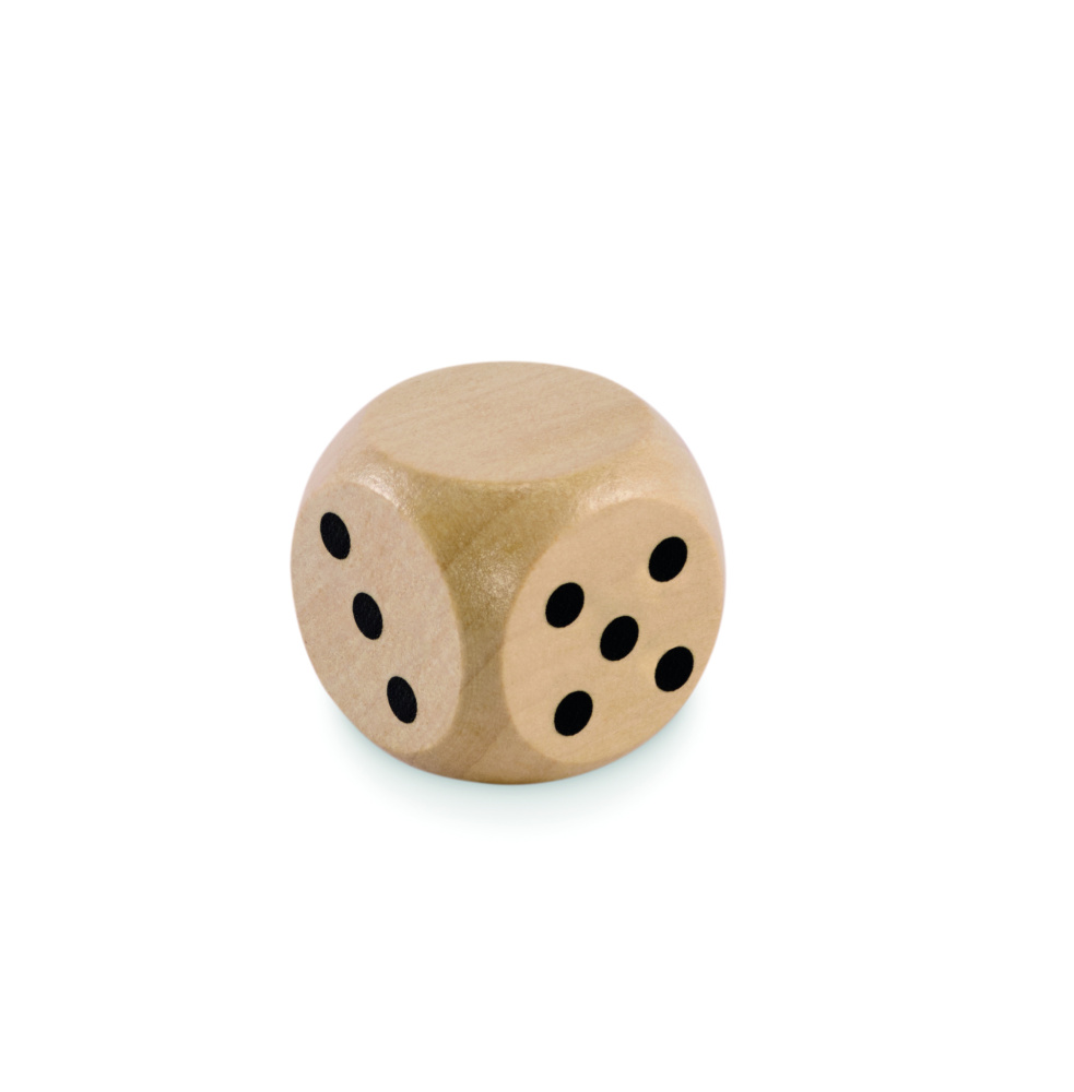 Logotrade promotional giveaway picture of: Schima wooden dice 3cm dia