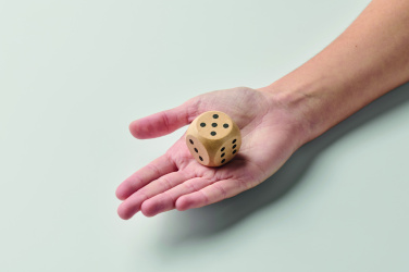 Logo trade promotional giveaway photo of: Schima wooden dice 3cm dia